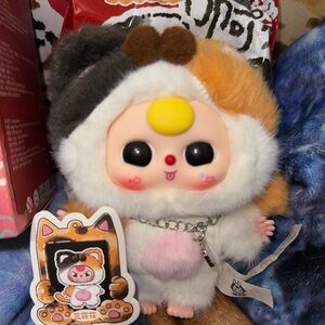 Baby Three Cats and Dogs 4.0 Vinyl Plush Pendant